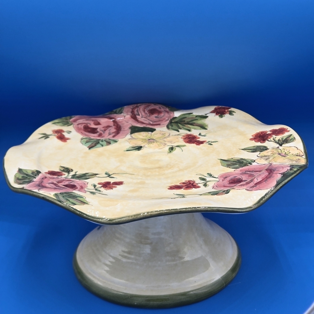 Royal Albert Old English Rose Floral Pedestal Cake Stand – Vintage Style Plate - Picture 2 of 13